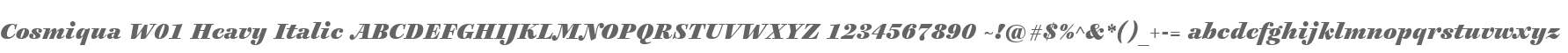 Cosmiqua W01 Heavy Italic
