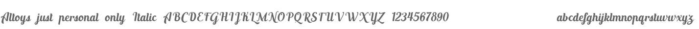 Altoys just personal only Italic