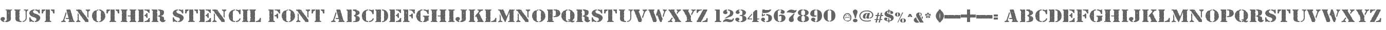 Just Another Stencil Font