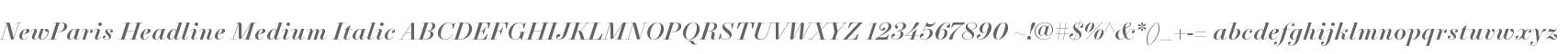 NewParis Headline Medium Italic