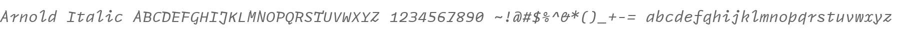 Arnold Italic