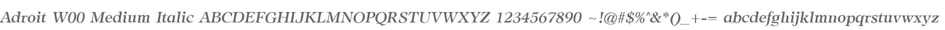 Adroit W00 Medium Italic