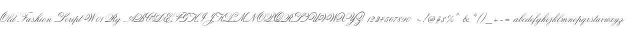 Old Fashion Script W01 Rg