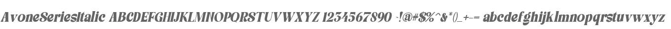 Avone Series Italic