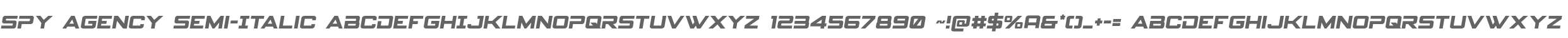 Spy Agency Semi-Italic