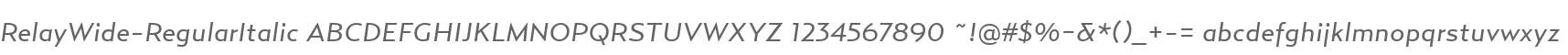 RelayWide-RegularItalic
