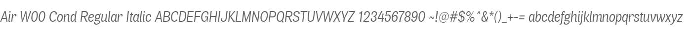 Air W00 Cond Regular Italic