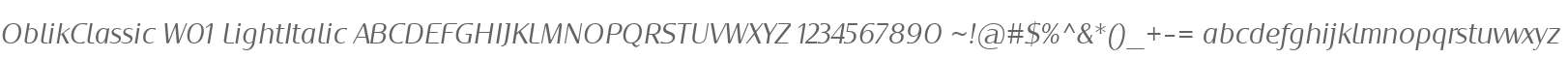 OblikClassic W01 LightItalic