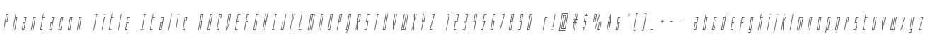 Phantacon Title Italic