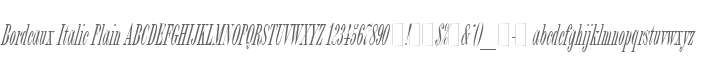 Bordeaux Italic Plain