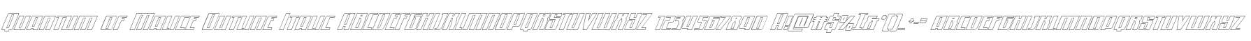 Quantum of Malice Outline Italic