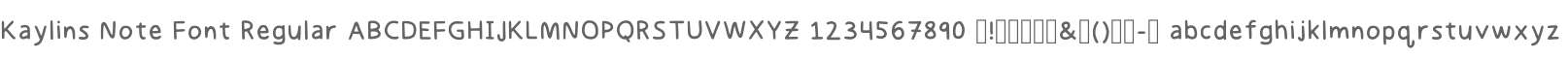 Kaylins Note Font
