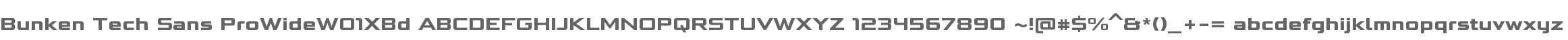 Bunken Tech Sans ProWideW01XBd