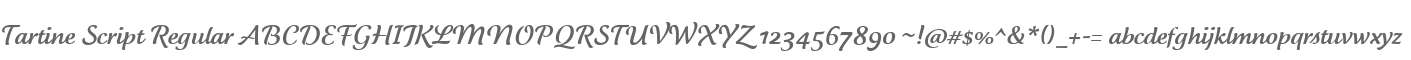 Tartine Script Regular