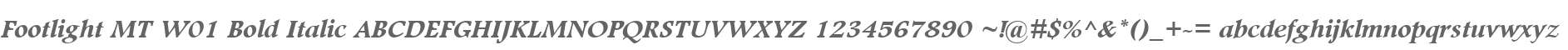 Footlight MT W01 Bold Italic