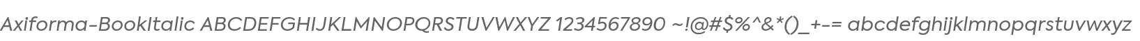 Axiforma Book Italic