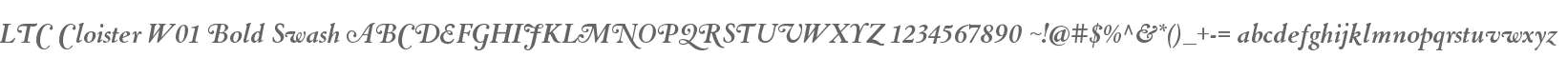LTC Cloister W01 Bold Swash