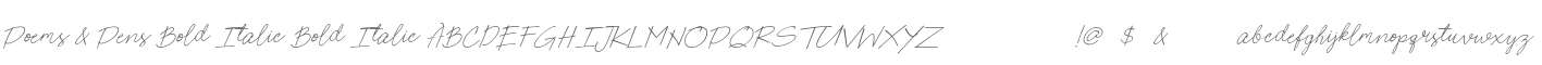 Poems & Pens Bold Italic Bold Italic