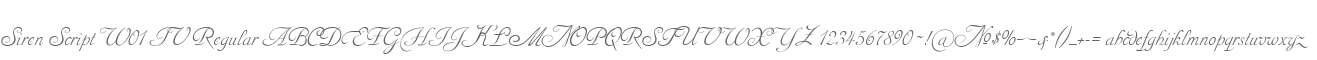 Siren Script W01 IV Regular