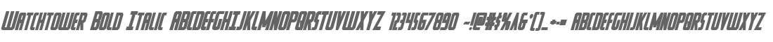 Watchtower Bold Italic