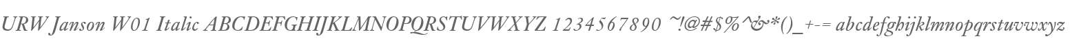 URW Janson W01 Italic