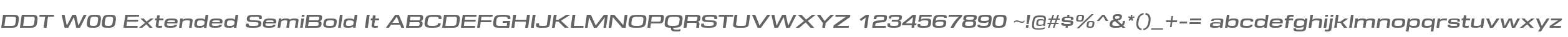 DDT W00 Extended SemiBold It