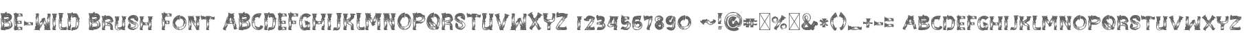 BE-WILD Brush Font