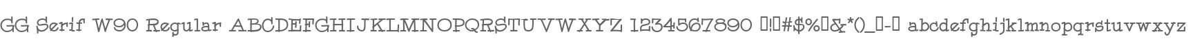 GG Serif W90 Regular