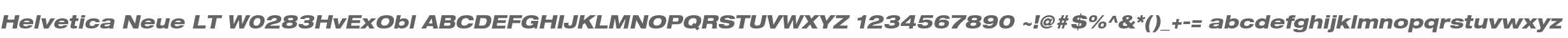 Helvetica Neue LT W0283HvExObl
