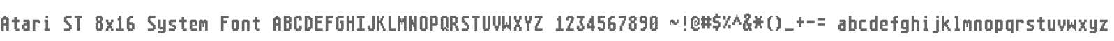 Atari ST 8x16 System Font