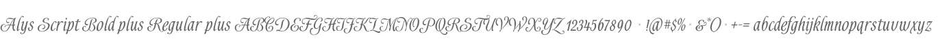 Alys Script Bold plus Regular plus