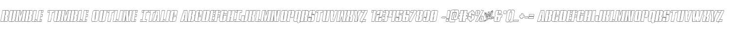 Rumble Tumble Outline Italic