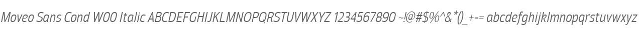 Moveo Sans Cond W00 Italic