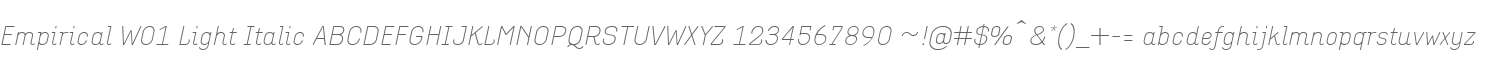 Empirical W01 Light Italic