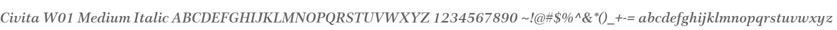 Civita W01 Medium Italic