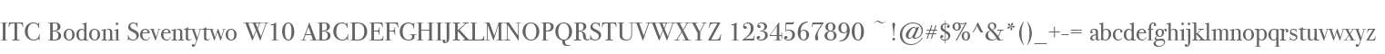 ITC Bodoni Seventytwo W10