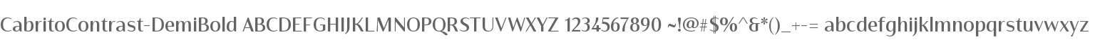 Cabrito Contrast DemiBold