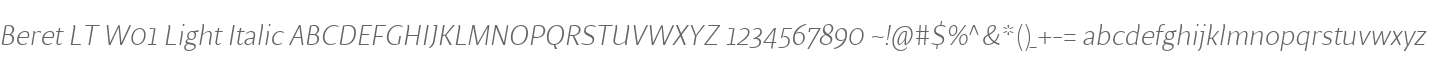 Beret LT W01 Light Italic