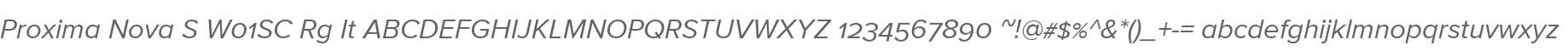 Proxima Nova S W01SC Rg It