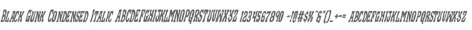 Black Gunk Condensed Italic