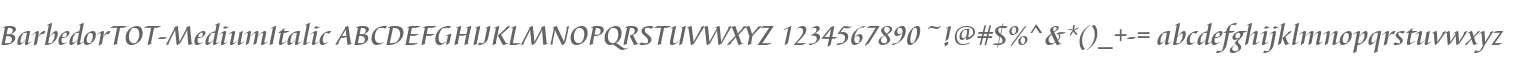 BarbedorTOT-MediumItalic