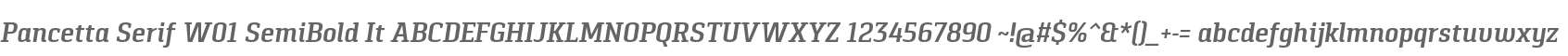 Pancetta Serif W01 SemiBold It
