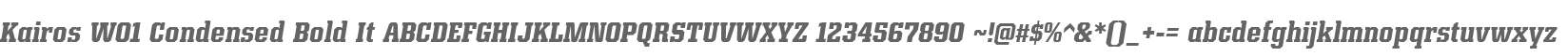 Kairos W01 Condensed Bold It
