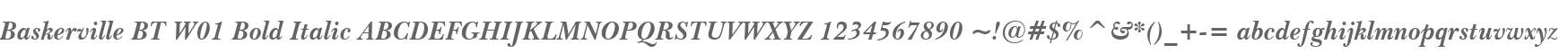 Baskerville BT W01 Bold Italic