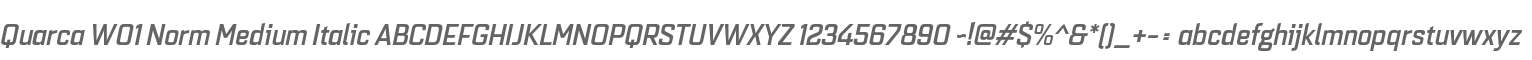 Quarca W01 Norm Medium Italic