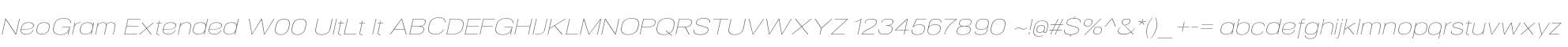 NeoGram Extended W00 UltLt It