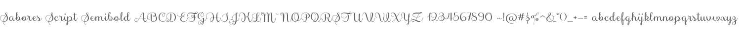 Sabores Script Semibold