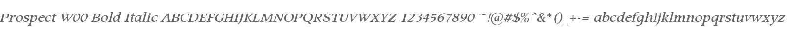 Prospect W00 Bold Italic