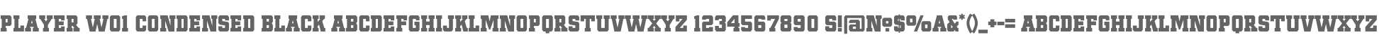 Player W01 Condensed Black