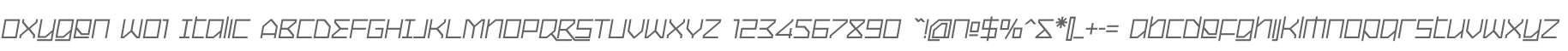Oxygen W01 Italic